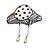 chen / bedruckte Stoff-Brosche Motiv „Was mit Perlen“ / 25 €